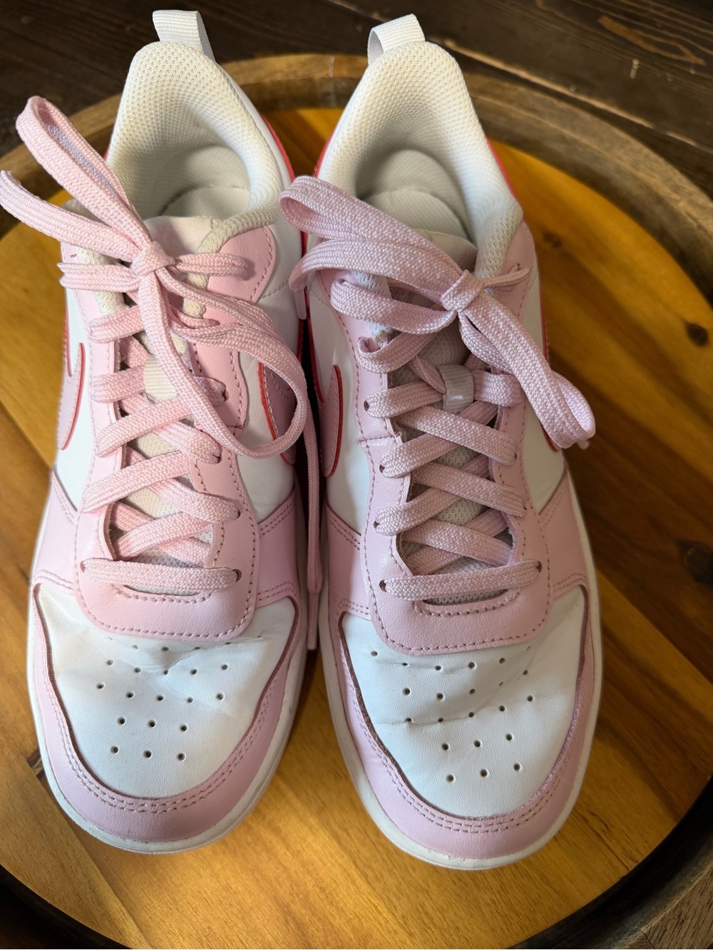 Pink and White Athletic Sneakers